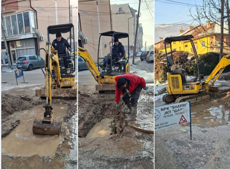 NPK Sharri njofton  Një pjesë e Tetovës pa ujë për shkak një defekti