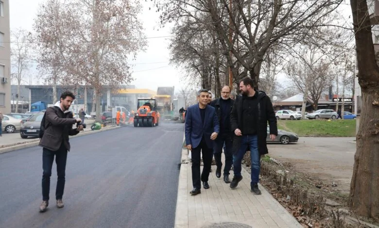 Komuna e Çairit  Asfalt i ri dhe përmirësim i infrastrukturës në rrugën  Metodija Mitevski 