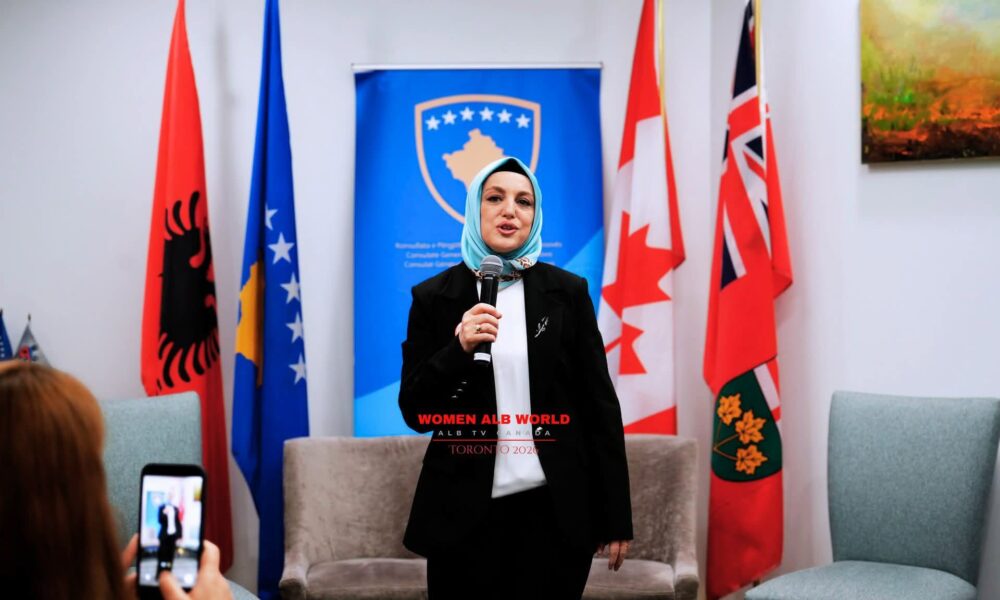 Koordinatorja e Kabinetit të Kryetarit të Komunës së Tetovës  Sevim Berzati  mori pjesë në takimin e parë të organizatës Women Alb World  WAW  në Kanada