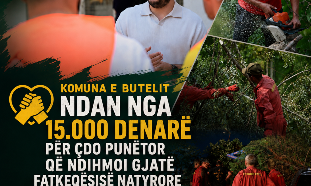 Kostovski  Komuna e Butelit shpërblen me nga 15 000 denarë çdo punëtor që ndihmoi gjatë fatkeqësisë natyrore
